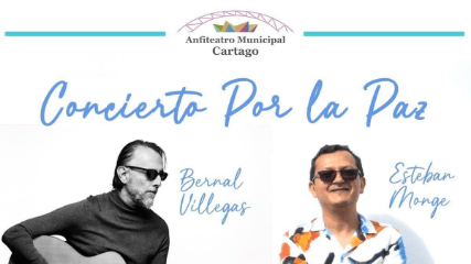 Concierto Por La Paz <br>07 de octubre, 2023 - 6:00 p.m. <br>Anfiteatro Municipal de Cartago